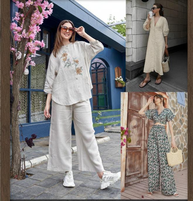 “Summer outfit ideas for women including maxi dresses, kurtis with palazzos, and co-ord sets”