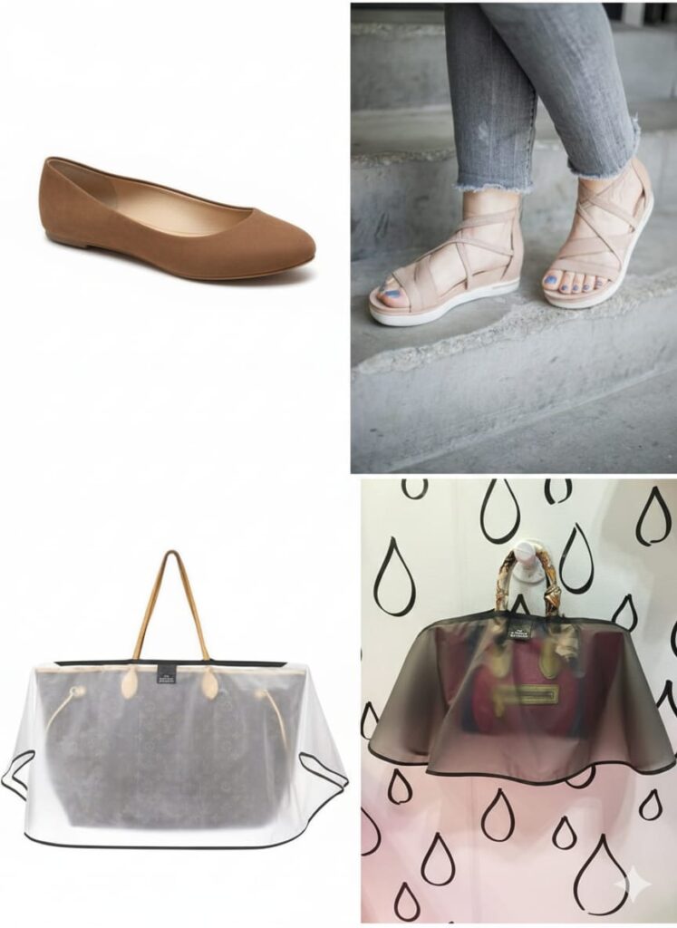 “Monsoon outfit ideas for women including knee-length dresses, kurtis, and cropped pants”