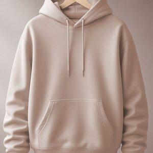 Light pink oversized FIT winter hoodie for men
